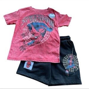 Boys Sz 7 Spider-Man Short Set